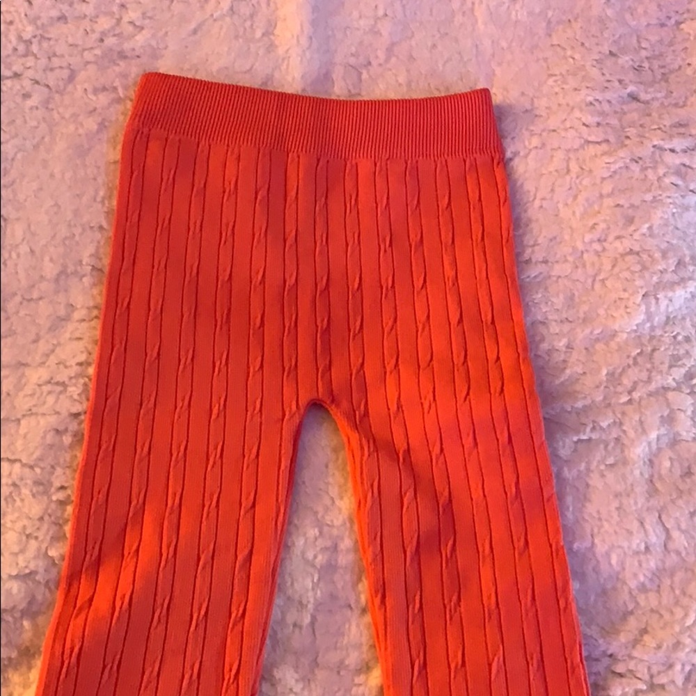 Red orange/hot pink leggings
